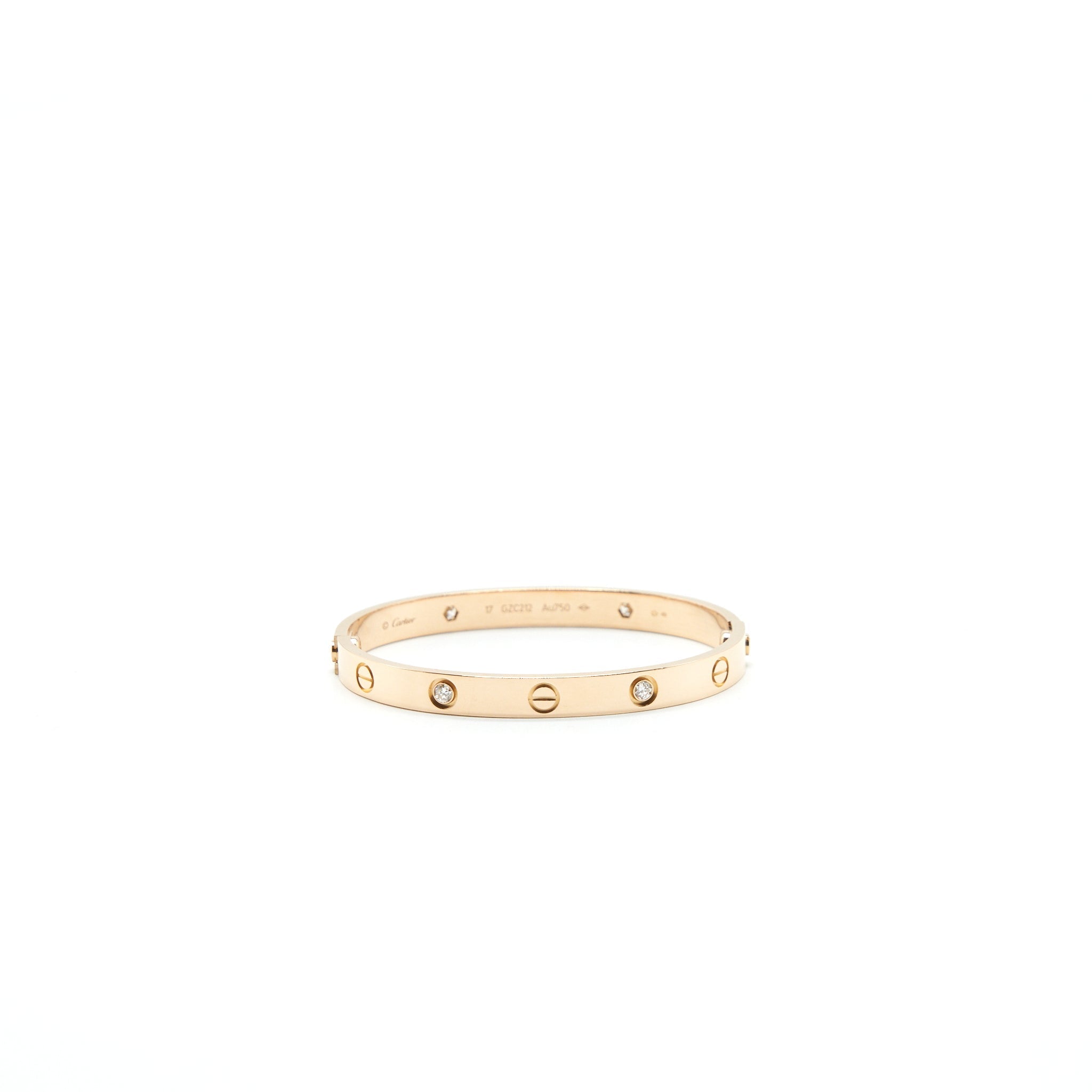 CARTIER LOVE BRACELET ROSEGOLD WITH 4 DIAMONDS