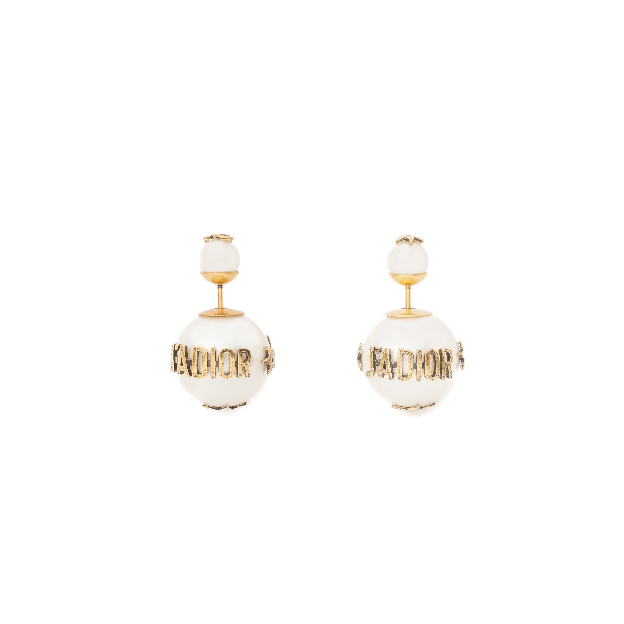 DIOR J’ADIOR ROUND PEARL EARRING GOLD TONE